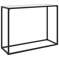 Konsoles galds VLX, balta krās./melna krās., 100 cm x 35 cm x 75 cm