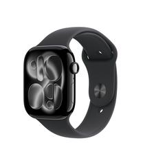 Išmanusis laikrodis Apple Watch Series 11 GPS 46mm MEUX4ET/A jet black aluminium korpusas su black sport dirželiu - M/L