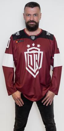 Krekls ar garām piedurknēm, vīriešiem Dinamo Rīga, sarkana krās., xs