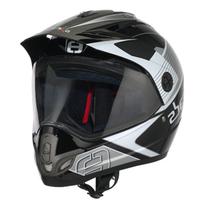 Motocikla ķivere Speed X-Street, L, balta krās./melna krās./pelēka krās.