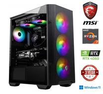 Stacionārs dators Mdata Gaming Ryzen 7 5700G, 1256 GB, DDR4 16 GB, SSD+HDD 256 GB 1 TB, RTX 4060 8 GB, Windows 11 90301636