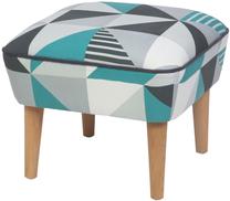 Pufas Kalune Design Damo 22-836, žalia sp./pilka sp., 45 cm x 45 cm x 40 cm