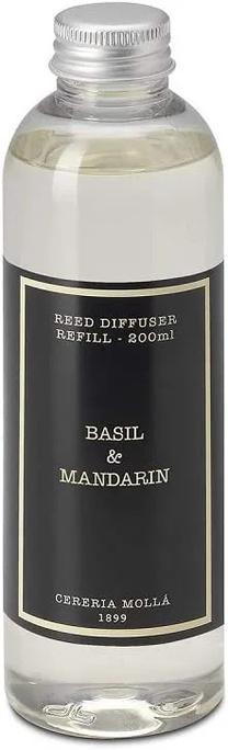 Домашний ароматизатор, ароматическая добавка для дома Cereria Molla 1899 Basil & Mandarin, 200 мл