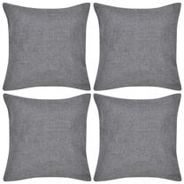 Dekoratīvs spilvena pārvalks VLX Linen-Look, pelēka krās., 40 cm x 40 cm, 4 gab.