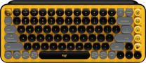 Belaidė kompiuterio klaviatūra Logitech POP Keys Brown, EN, geltona sp.