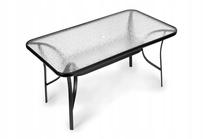 Lauko stalas MultiGarden, skaidri sp./juoda sp., 160 cm x 90 cm x 71 cm