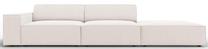 Sofa Micadoni Home Jodie Structured 3 Seats, šviesiai ruda sp., dešininė, 262 x 102 cm x 70 cm