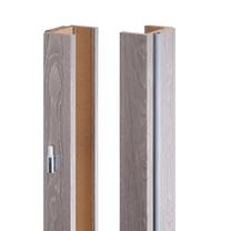 Vertikāla durvju aploda PerfectDoor, 209.4 cm x 18 cm x 2.2 cm, kreisais, pelēka ozola krās.