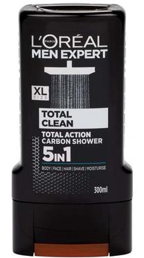 Kūno prausimosi želė vyrams L’Oréal Paris Men Expert Total Clean, 300 ml