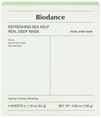 Sejas masku komplekts Biodance Real Deep Refreshing Sea Kelp, 34 g, 4 gab.