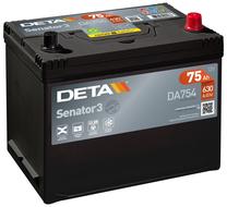 Akumuliatorius Deta Senator DA754, 12 V, 75 Ah, 630 A