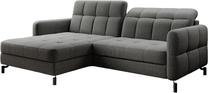 Kampinė sofa Lorelle Sawana 21, tamsiai pilka sp., kairinė, 160 x 225 cm x 105 cm