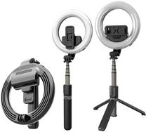 Žiedinė lempa su telefono laikikliu Mocco 4in1 Universal, 190 cm