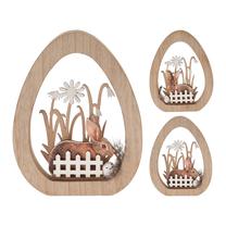 Dekoracija Easter Wooden Egg, medžio sp./ruda sp.