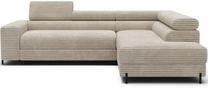 Kampinė sofa - lova Colesio, kreminė sp., dešininė, 200 x 274 cm x 93 cm