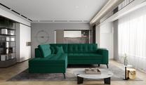 Kampinė sofa Lanvin Nube 35, tamsiai žalia sp., kairinė, 210 x 260 cm x 93 cm