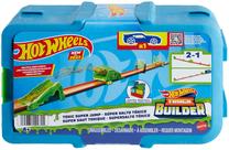 Автомобильная трасса Mattel Hot Wheels Track Builder Toxic Super Jump HKX47, зеленый цв./oранжевый цв.