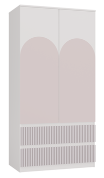 Spinta Malwa SS-90, balta sp./rožinė sp., 90 cm x 50 cm x 180 cm