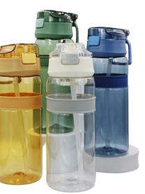 Ūdens pudele MPLCo Tritan BPA Free, zila krās./balta krās./dzeltena krās., silikons/tritāns, 600 l