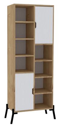 Pastatoma lentyna Kalune Design Otranto 835PUQ5305, ąžuolo sp./balta sp., 160 cm x 58.6 cm x 30 cm