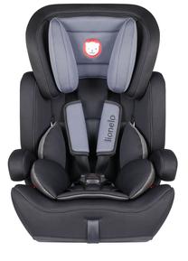 Bērnu autokrēsls Lionelo Levi Plus, melna krās./pelēka krās., 9 - 36 kg
