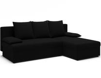 Kampinė sofa Gino Sawana 14, juoda sp., 143 x 201 cm x 90 cm