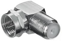 Antenas adapteris Goobay F Plug Sieviete, F Plug Vīrietis, sudraba krās.