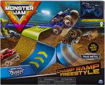 Žaislinių keturračių rinkinys Spin Master Monster Jam Champ Ramp Freestyle, įvairių spalvų