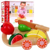 Rotaļu virtuves piederumi Wooden Cutting Fruit