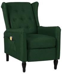 Krėslas VLX Massage Recliner 329336, tamsiai žalia sp., 90 cm x 66 cm x 98 cm