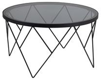 Kavos staliukas Halstow, juoda sp., 80 cm x 80 cm x 45.2 cm