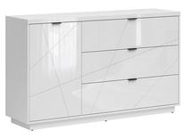 Komoda Forn S471-KOM1D3S-BIP, balta sp., 93 cm x 42.5 cm x 156 cm