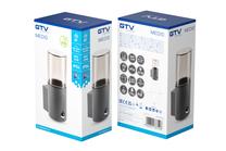 Sieninis lauko šviestuvas GTV Medio, 15W, E27, IP54, pilka sp./skaidri sp., 9 cm x 22 cm