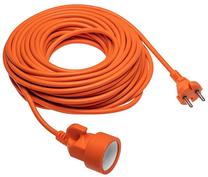 Удлинитель GTV, 2 x 1 mm², 10 м, IP20, 1 розетка, oранжевый цв.