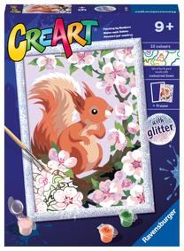 Glezna pēc numuriem Ravensburger Spring Squirrel, daudzkrāsaina