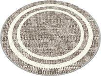 Vonios grindų kilimėlis Foutastic Formica Circle 359CHL4714, balta sp./rusva sp., 100 cm x 100 cm, Ø 100 cm