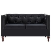 Sofa VLX Chesterfield 247153, juoda sp., 68 x 124 cm x 70 cm