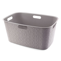 Skalbinių krepšys Curver Softex, 45 l, pilka sp., 57 cm x 27 cm x 37 cm