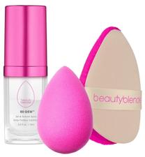 Sejas kopšanas komplekts Beautyblender Glow All Night Flawless Face, 15 ml, 3 gab., rozā krās.