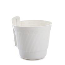 Balkoninis vazonas Uniplastex Barok UDBS18, plastikinis, Ø 18 cm, balta sp.