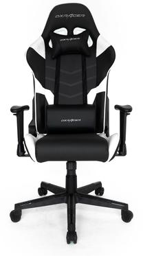 Игровой стул DXRacer P Series PF188, 70 x 57 x 126 - 130 см, белый цв./черный цв.