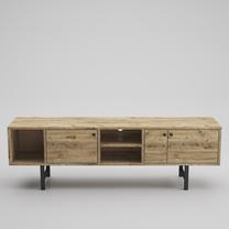 ТВ стол Kalune Design Vega, черный цв./ореховый цв., 150 см x 35 см x 50 см