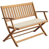 Āra sols VLX Solid Acacia Wood 3064241, krēmkrāsa/brūna krās., 120 cm x 60 cm x 89 cm