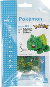 Konstruktorius Nanoblock Pokemon Bulbasaur, 120 vnt., žalia sp.