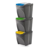 Šiukšliadėžė Prosperplast Sortibox, 20 l, pilka sp.
