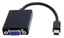 Adapteris Akyga AK-AD-39 Mini Display port male, VGA female, 0.15 m, melna krās.
