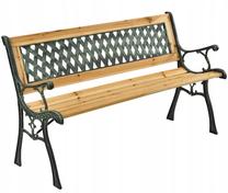 Lauko suoliukas Ambiance, ruda sp./juoda sp., 125 cm x 53 cm x 73 cm