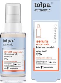 Veido serumas, paakių ir lūpų Tolpa Authentic Intense nourish, 30 ml