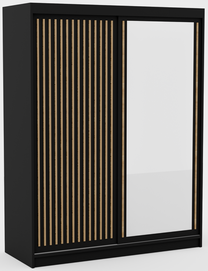 Spinta ADRK Delia, ruda sp./balta sp./juoda sp., 160 cm x 60 cm x 205 cm