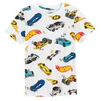 Футболка с короткими рукавами лето, для мальчиков Cool Club Hot Wheels LCB2811814, многоцветный, 110 см
